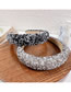 Fashion Silver Geometric Pearl Braid Wide-brimmed Headband