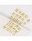 Fashion Gold 26pcs Metal Geometric Braiding Rings