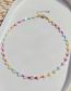 Fashion Color Multicolored Beaded Shell Heart Beaded Necklace