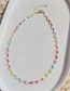 Fashion Color Multicolored Beaded Shell Heart Beaded Necklace