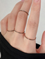 Fashion Color-2mm-inner And Outer Ball Titanium Steel Geometric Circle Plain Hoop Ring