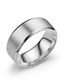 Fashion Color Plain Beveled Edge Brushed Titanium Steel Ring