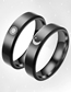 Fashion Black - Moon Titanium Geometric Moon Ring