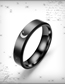 Fashion Black - Moon Titanium Geometric Moon Ring