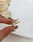 Fashion Ring - Gold Metal Set Zirconium Alphabet Double Split Ring