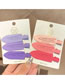 Fashion 14#transparent Pink Metallic Color Seamless Print Hair Clip Set