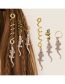 Fashion Gold Set Of 3pcs Alloy Diamond Crocodile Hair Ring Set