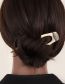 Fashion Silver Metal Geometric U-shaped Hairpin
