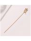 Fashion Gold Alloy Geometric Flower Pearl Hairpin