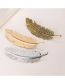 Fashion Ancient Gold Alloy Feather Hairpin