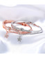 Fashion Silver-2 Alloy Inlaid Diamond Double Butterfly Opening Bracelet