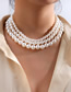 Fashion 8# Pearl Beaded Multi -layer Necklace
