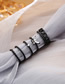 Fashion Black Alloy Inlaid Diamond Butterfly Chain Ring Set