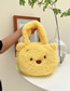 Fashion Yellow Plightened Large -capacity Bears Handbag