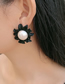 Fashion Ear Clip Alloy Flower Pearl Ear Clip