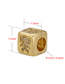 Fashion Golden Boy Copper Inlaid Boy Diy Perforated Beaded Accessories Accessories