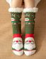 Fashion Claus Classic Christmas Printed Knit Woven Wool Edge Snow Socks