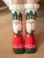Fashion Claus Classic Christmas Printed Knit Woven Wool Edge Snow Socks