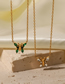 Fashion Jdn21165-wt Titanium Steel Inlaid Butterfly Necklace