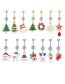 Fashion F Stainless Steel Inlaid Drip Oil Christmas Flower Ring Piercing Navel Nails