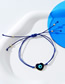 Fashion Blue Geometric Oil Love Eye Line Rope Bracelet