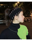 Fashion Khaki Overlock Headband Cotton Overlock Knitted Wide-brimmed Headband