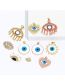 Fashion Color Copper Drip Oil Inlay Eye Jewelry Accessories