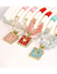 Fashion Red Soft Pottery Half Treasure String Beaded Oil Love Square Necklace