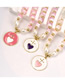 Fashion Bright Purple Crushed Stone Splicing Soft Pottery Beaded Oil Love Cross Necklace