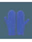 Fashion Light Purple Wool Twist Knit Gloves