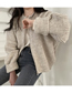 Fashion Grey Wool Knitted Zip Cardigan Jacket