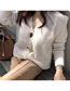 Fashion Khaki Mink Fleece Oversized Button-breasted Cardigan Jacket