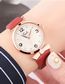 Fashion Light Grey Alloy Geometric Round Dial Watch