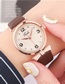 Fashion Red Alloy Geometric Round Dial Watch