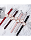 Fashion Red Alloy Geometric Round Dial Watch