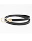 Fashion White Drop Buckle Knotted Thin Belt