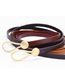 Fashion Camel Drop Buckle Knotted Thin Belt