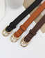Fashion Brown Pu Double D Pin Buckle Wide Belt