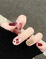 Fashion Mj-258 Wine Red Smudge Milk Pattern [glue Type] (3 Pieces) Plastic Geometric Smudge Nail Patches