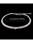 Fashion 426 Single Row Three-piece Set Geometric Diamond Stud Necklace Bracelet Set