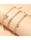 Fashion Gold Alloy Butterfly Pentagram Chain Anklet Set