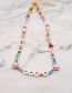 Fashion 14# Pearl Beaded Pottery Smiley Necklace