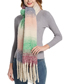 Fashion 11# Rose Red Green Ombré Chunky Fringe Scarf