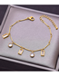 Fashion Gold Titanium Rectangular Zirconia Necklace Bracelet Set