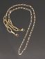 Fashion 7# Geometric Chain Soft Ceramic Alphabet Beads Glasses Chain