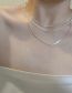 Fashion Three Tier Necklace Sterling Silver Geometric Chain Layered Necklace