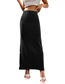 Fashion Black Solid Color Package Hip Skirt
