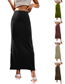 Fashion Brown Solid Color Package Hip Skirt