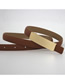 Fashion White Leather Wide Belt With Metal Buckle