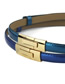 Fashion Blue Leather Belt With Metal Buckle